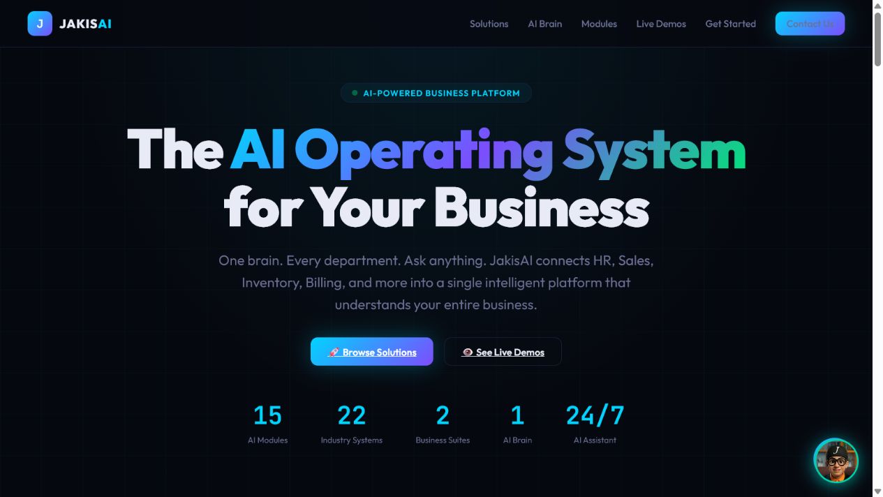 JakisAI system marketplace homepage